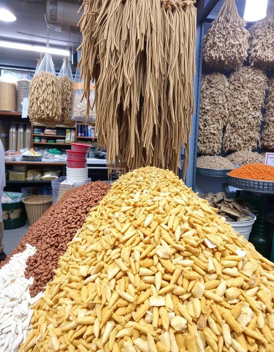 塔什干乔苏集市的干食品与小食杂文化